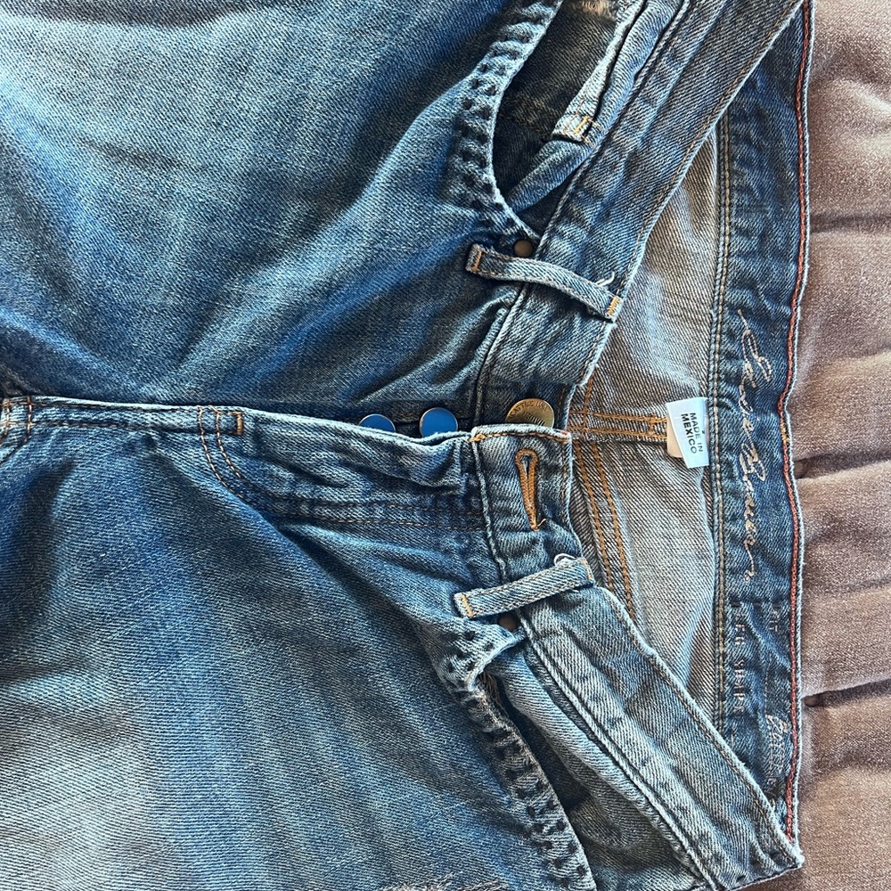 Eddie Bauer Blue Boot Cut Jeans with Vintage Faded Style